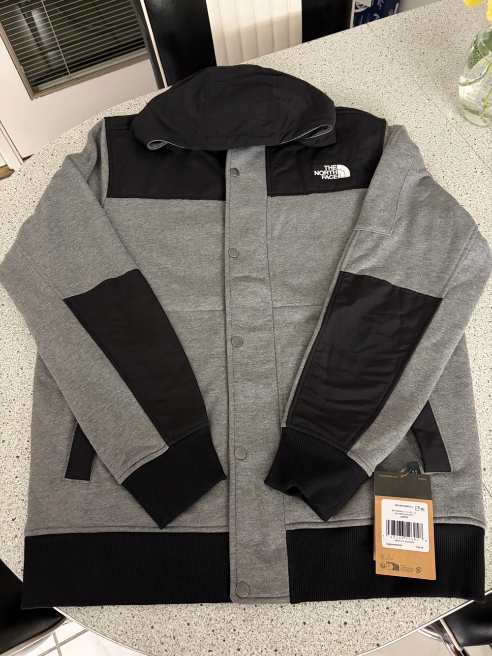 The North Face Men’s Gray & Black Hybrid Shirt Jacket